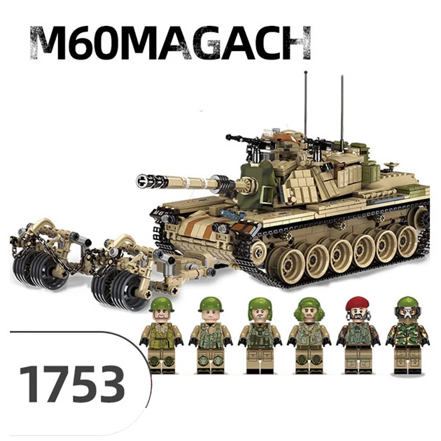 1753PCS M60 Magach main battle tank Building Blocks orname Military Series