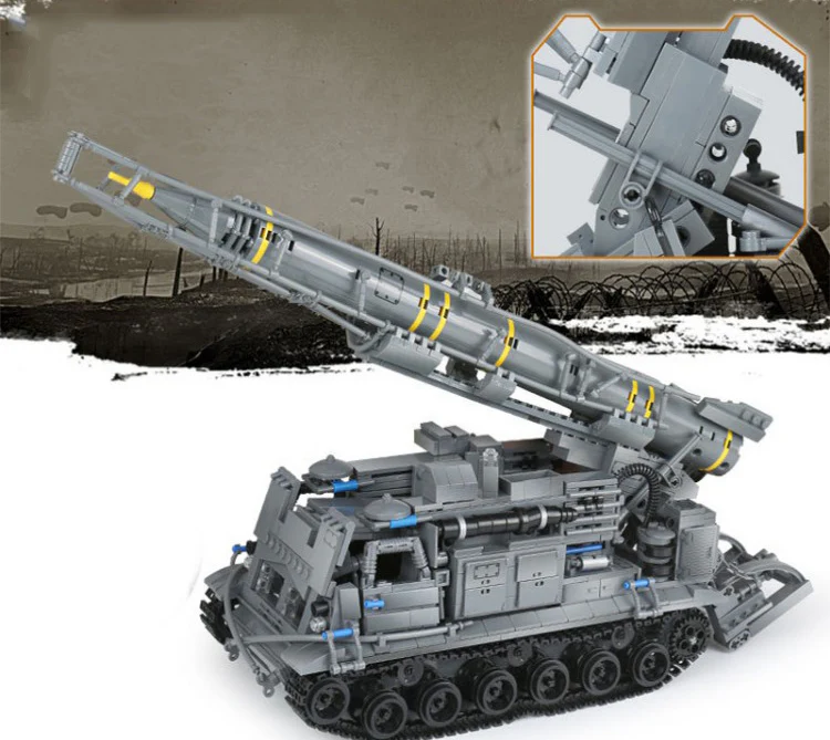 1750PCS TEL missile vehicle Set Building Block Model - Image 3