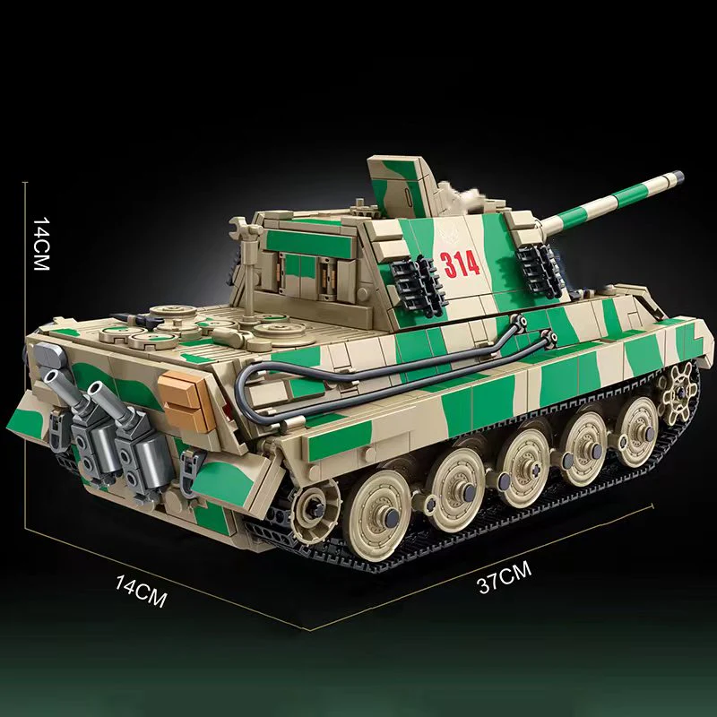 1974PCS Jagdtiger Heavy tank destroyer  Set Building Block Model - Image 5