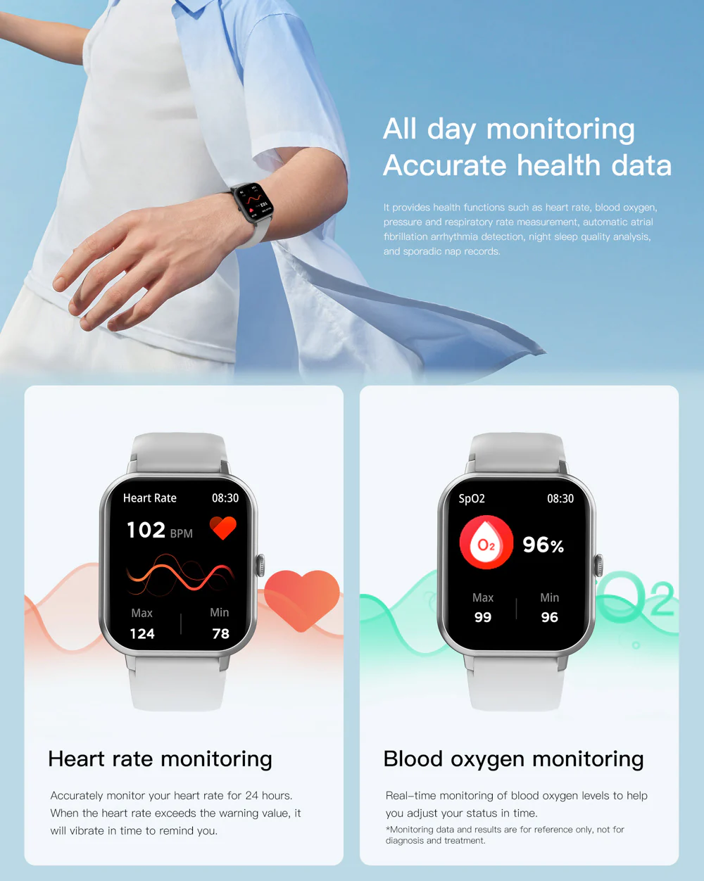 24H Health + 100+ Sports: ZL54C+ Smart Watch (Bluetooth Calling, Waterproof) for Men & Women - Image 9