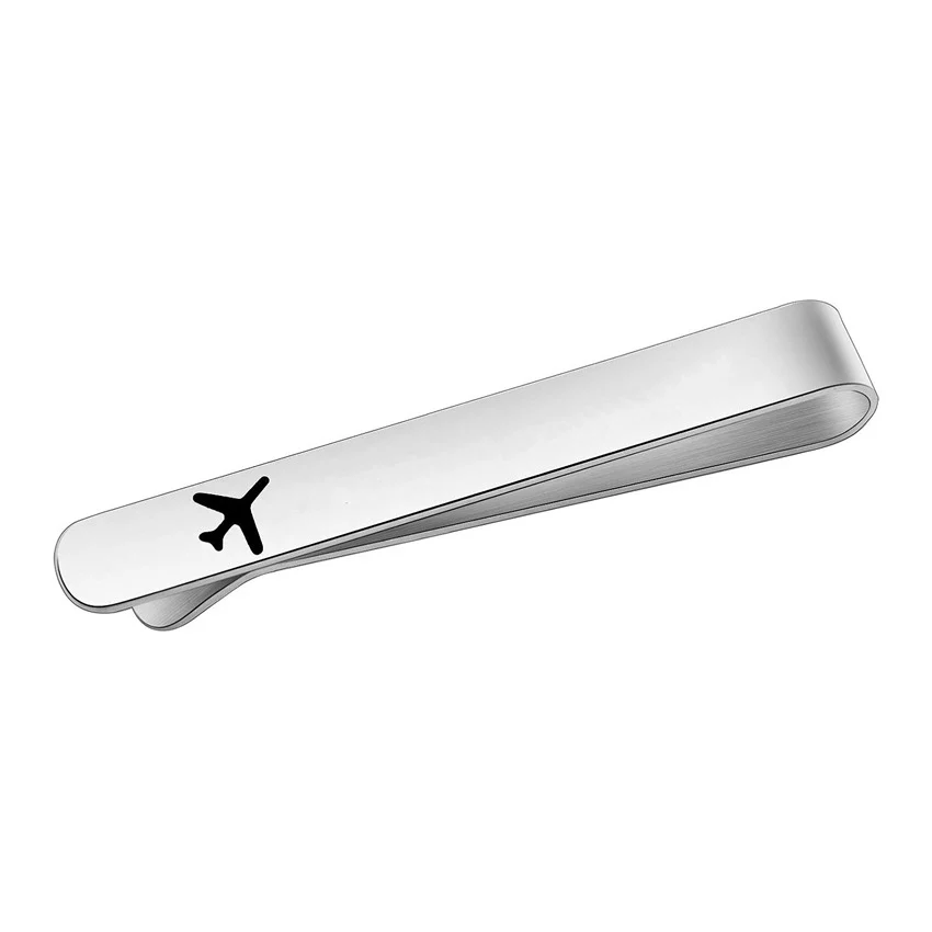 304 Stainless Steel Airplane Tie Clip - Image 3