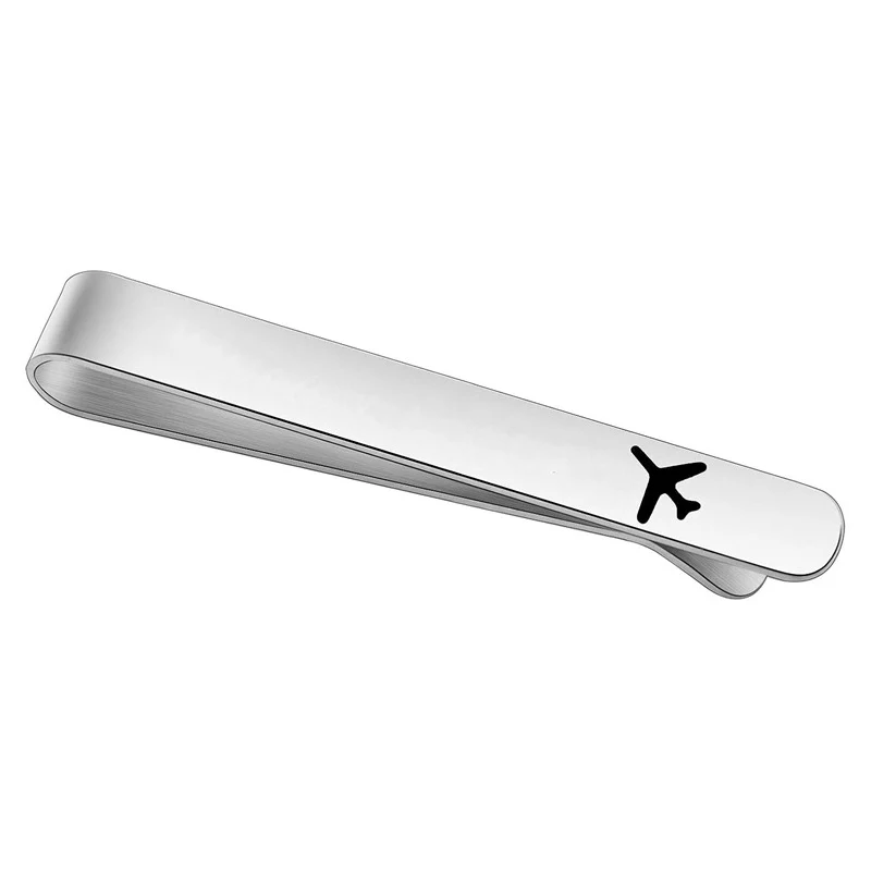 304 Stainless Steel Airplane Tie Clip - Image 4