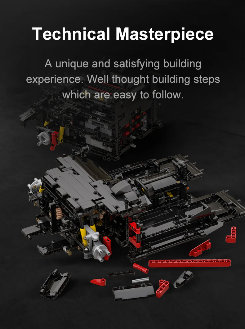 3187Pcs1:8 scale sports car For RC Building Blocks Car Model - Image 13