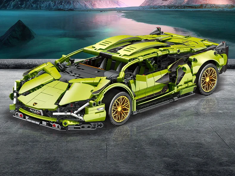 3600+Pcs Super Speed Lamborghinis Sports Car For RC Building Blocks Car Model - Image 9