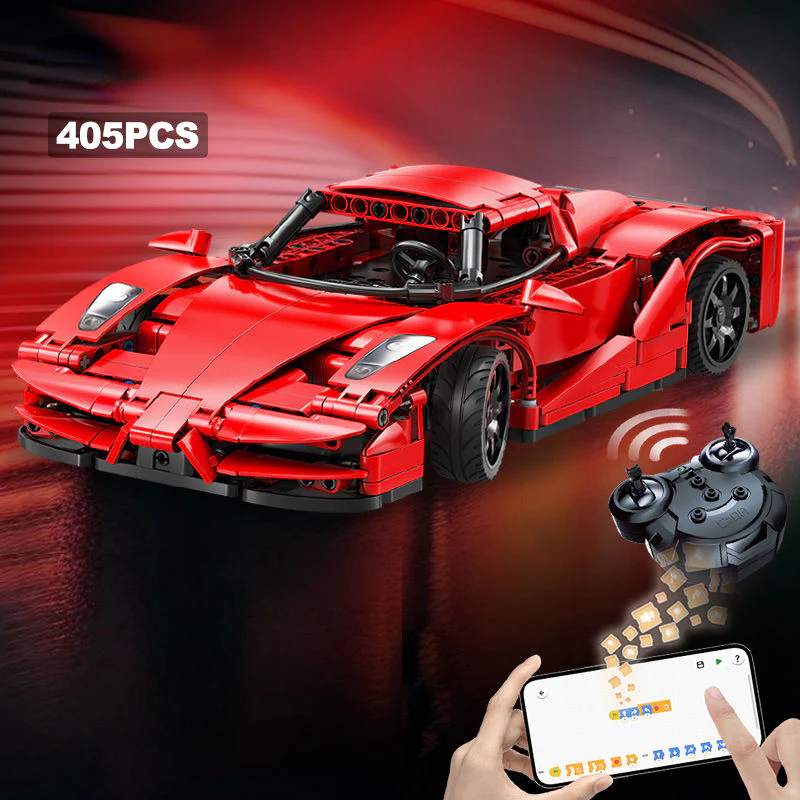 405Pcs Red Blade Sports Car For RC Building Blocks Car Model - Image 3