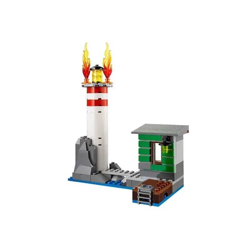 412PCS City Series Sea Cruise Boat Explore Fireboat Building Blocks Ship Model - Image 5