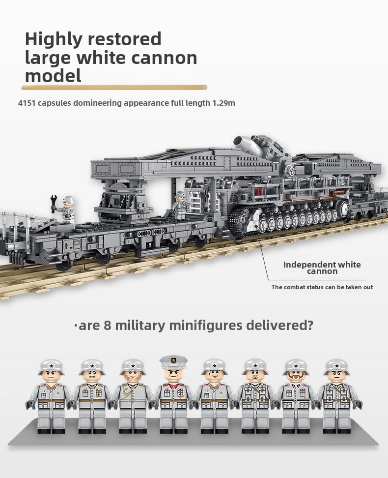 4158PCS German heavy mortar Carl Gusta Set Building Block Model - Image 4