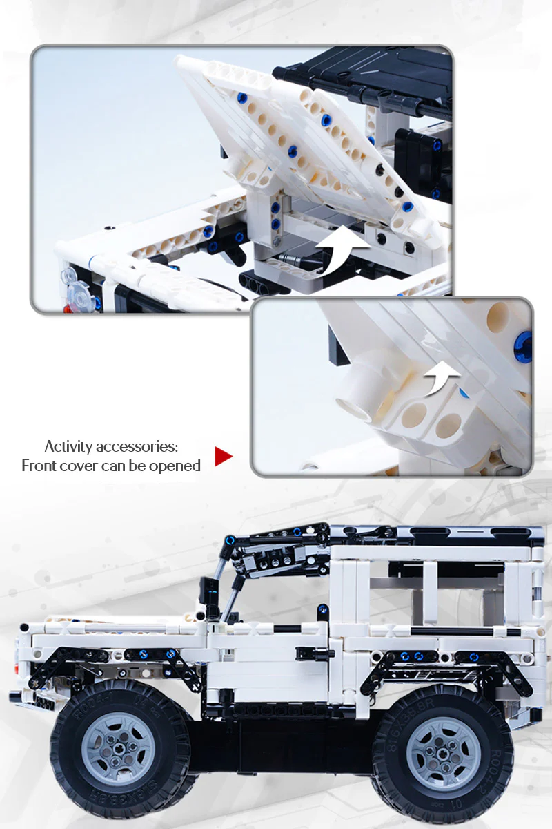 533Pcs Defender Remote Control SUV Car Building Blocks For RC Car Model - Image 7