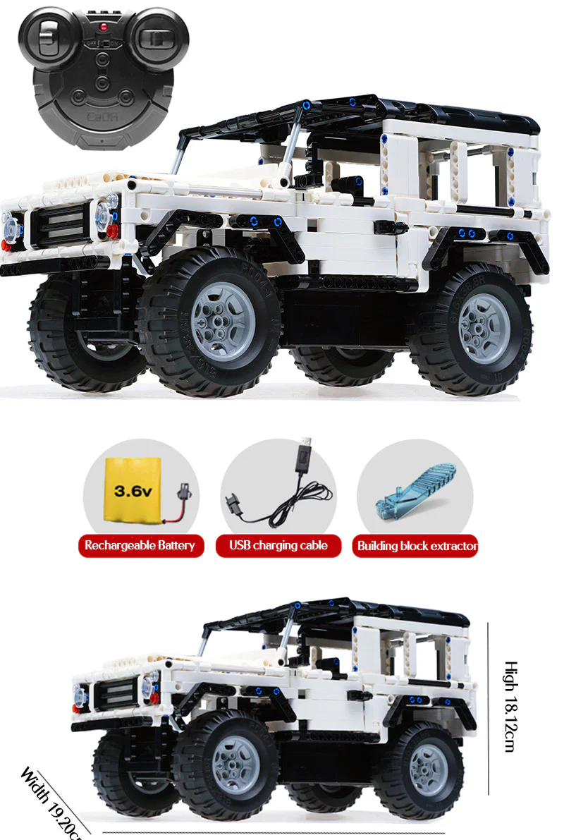 533Pcs Defender Remote Control SUV Car Building Blocks For RC Car Model - Image 8