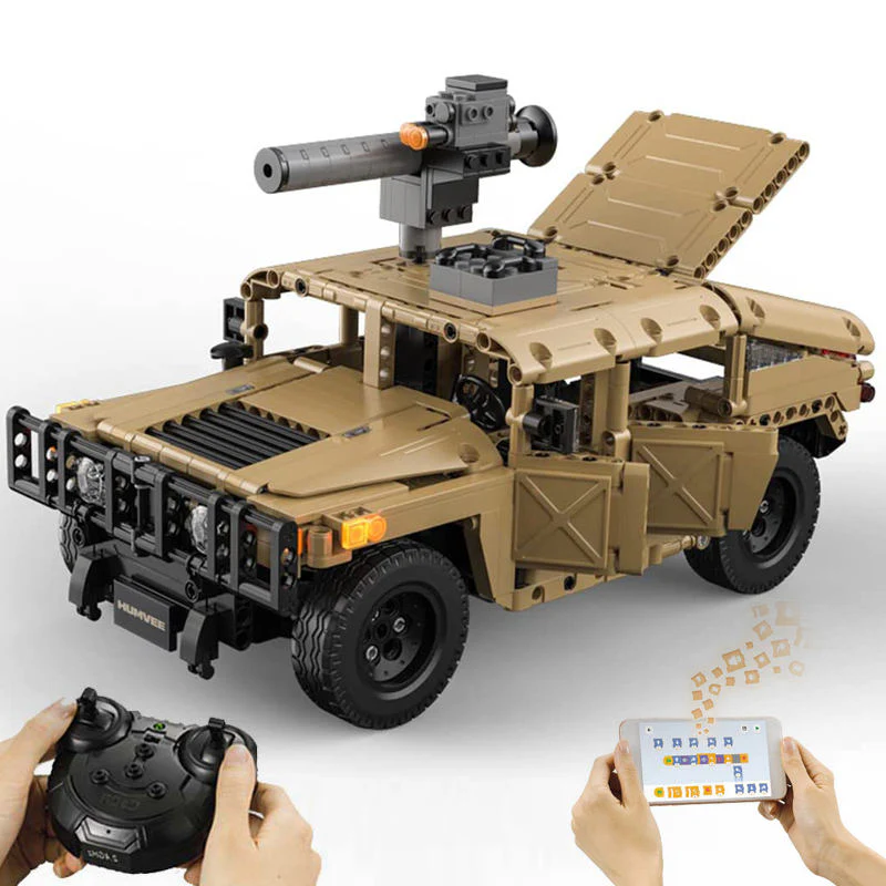 628Pcs Armored Humvee Car For RC Building Blocks Car Model