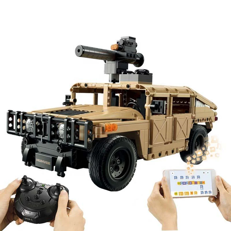 628Pcs Armored Humvee Car For RC Building Blocks Car Model - Image 2