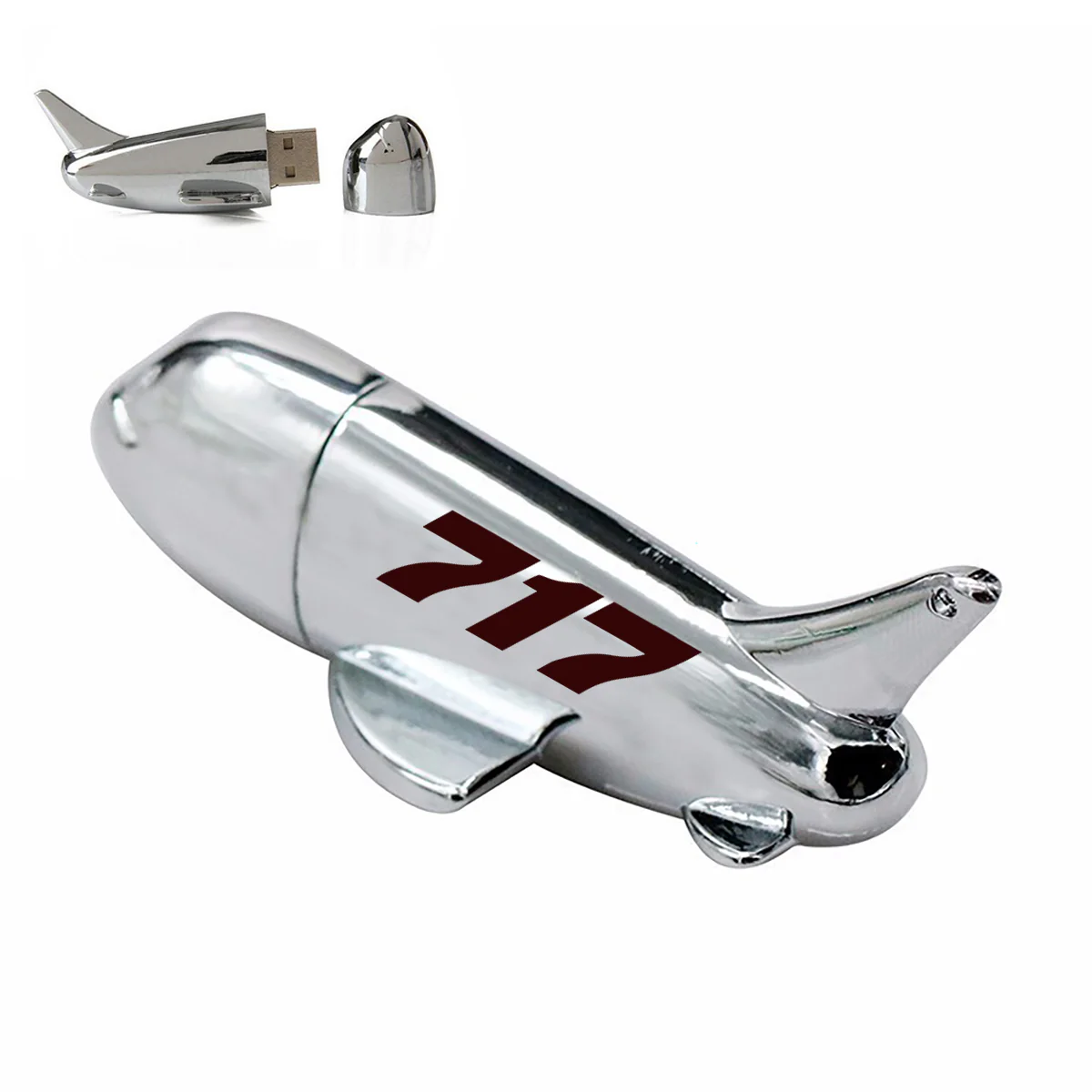 717 Flat Text Designed Airplane Shape USB Drives - Image 2