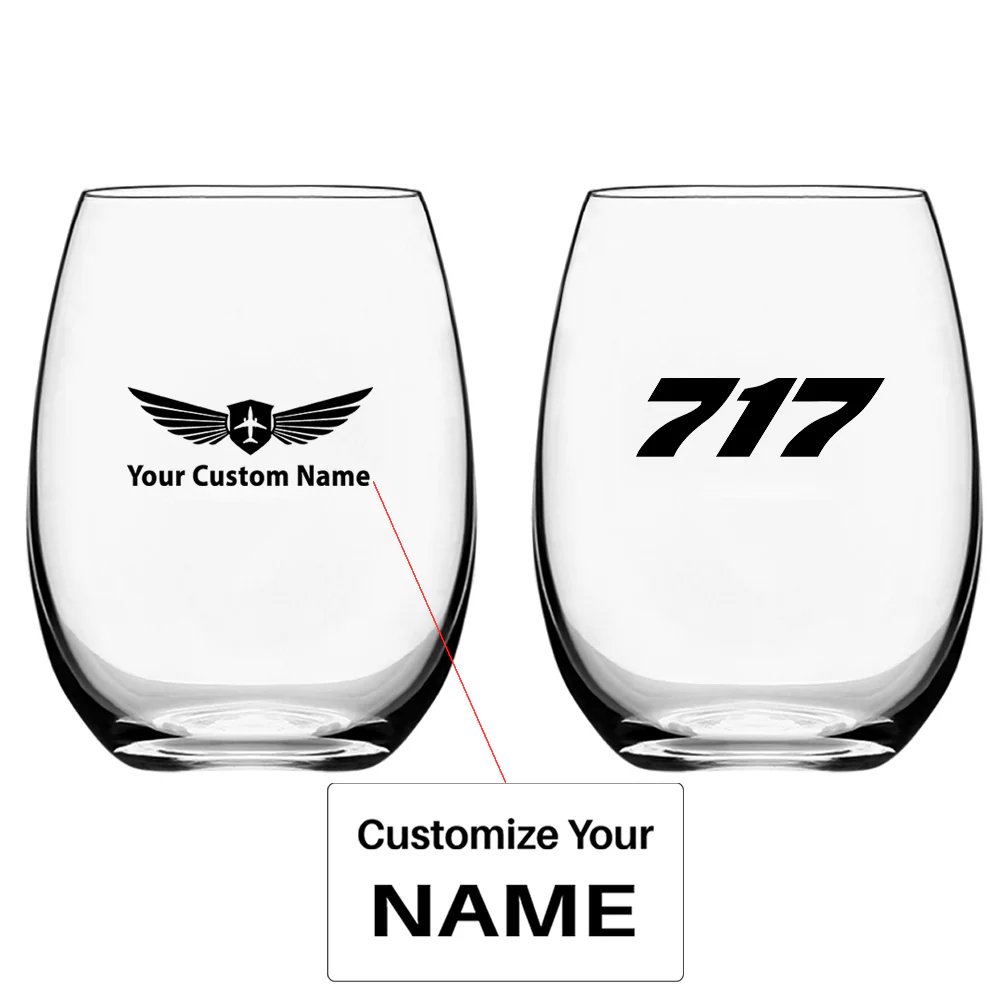 717 Flat Text Designed Water & Drink Glasses