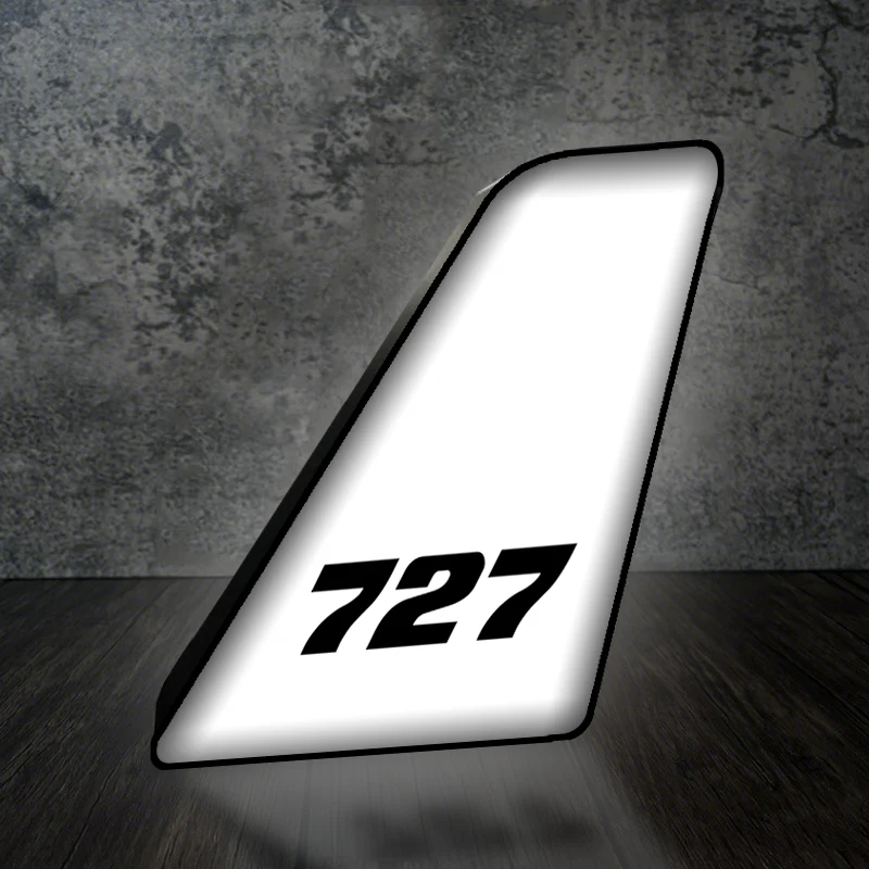 727 Flat Text Designed Led Aircraft Tail & 3D Lamp - Image 2