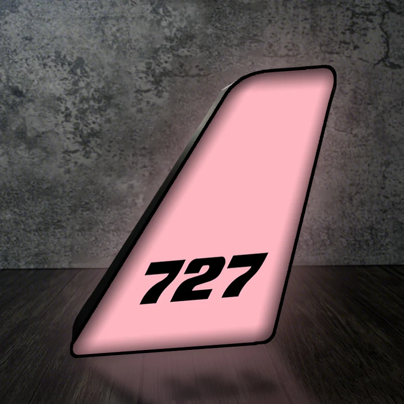 727 Flat Text Designed Led Aircraft Tail & 3D Lamp - Image 5