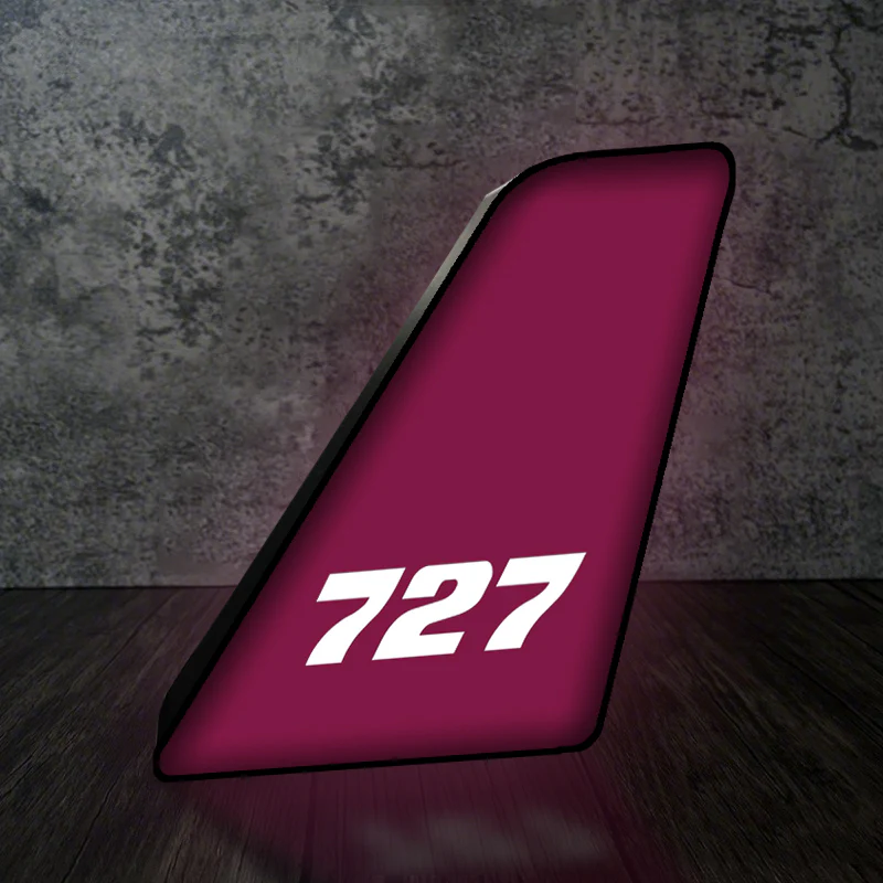 727 Flat Text Designed Led Aircraft Tail & 3D Lamp - Image 9