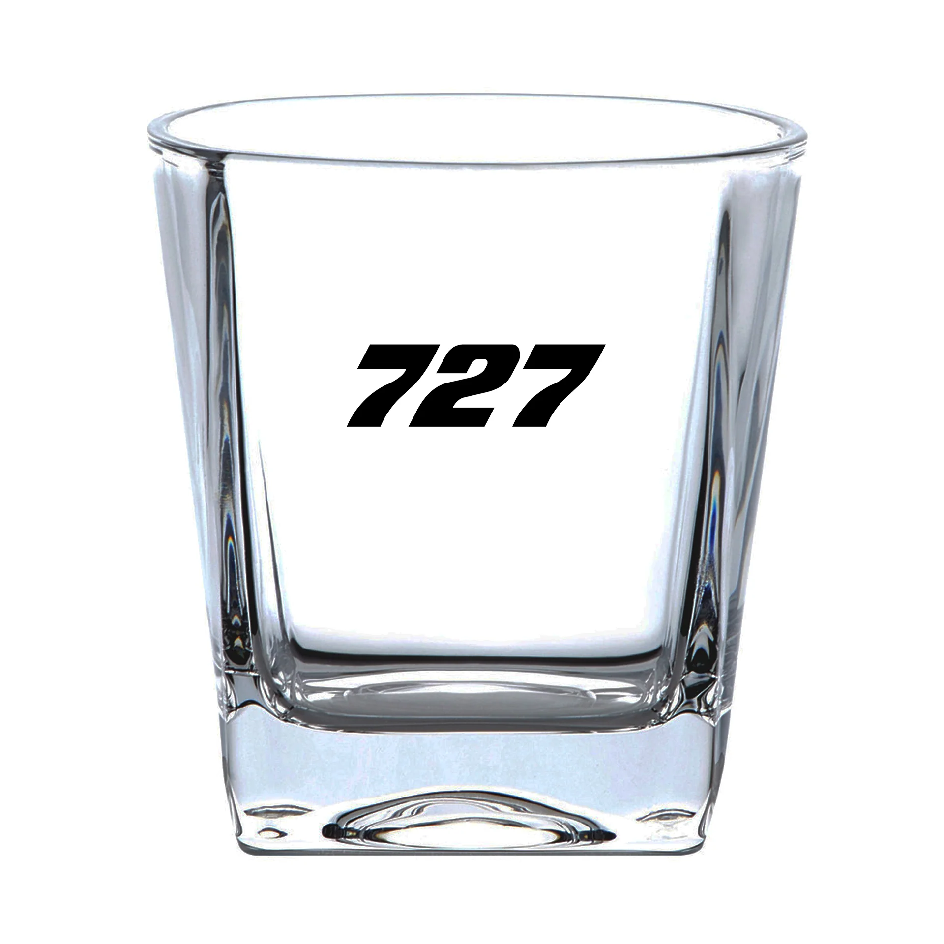 727 Flat Text Designed Whiskey Glass - Image 2