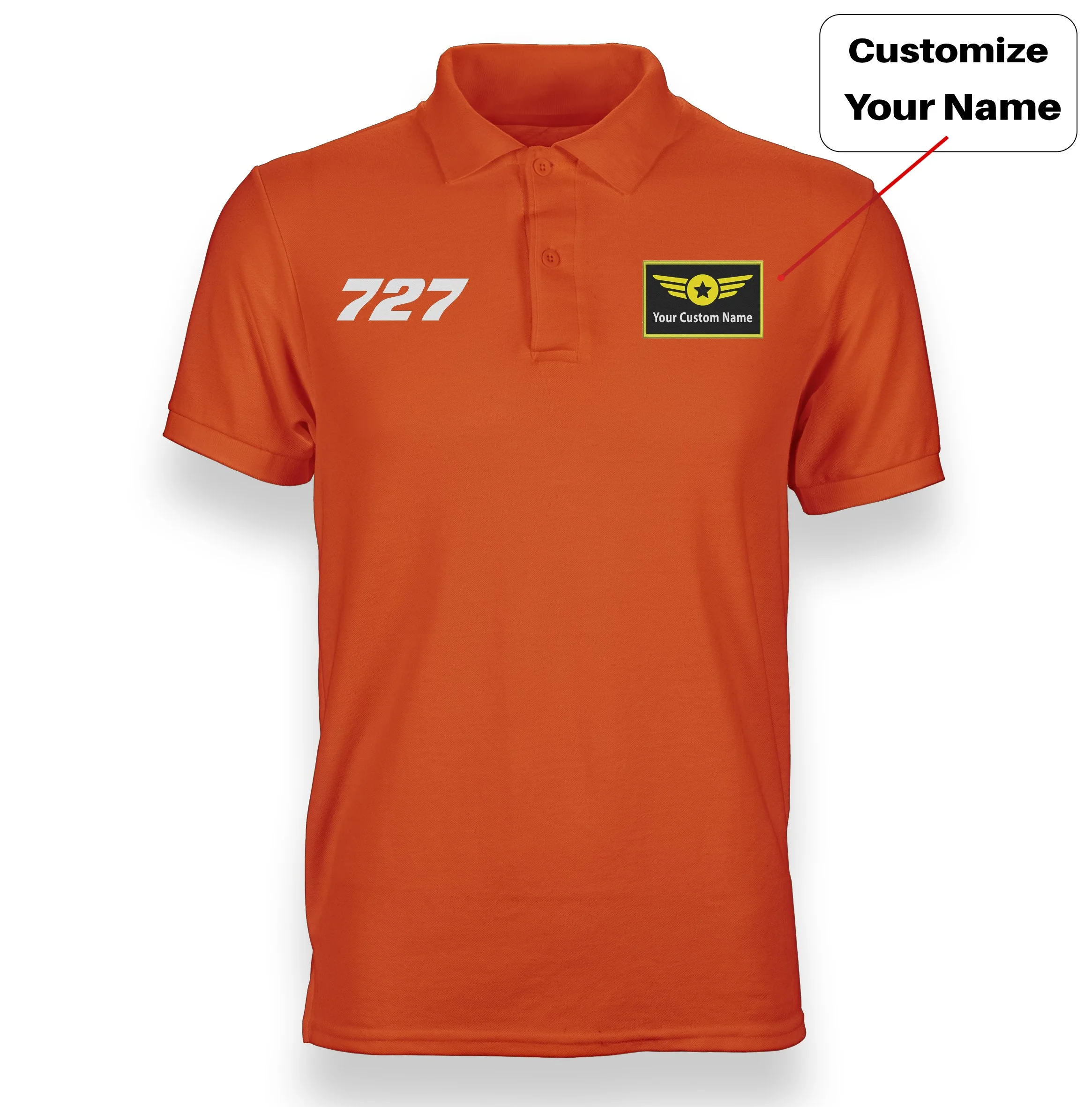 727 Flat Text Designed "WOMEN" Polo T-Shirts - Image 9