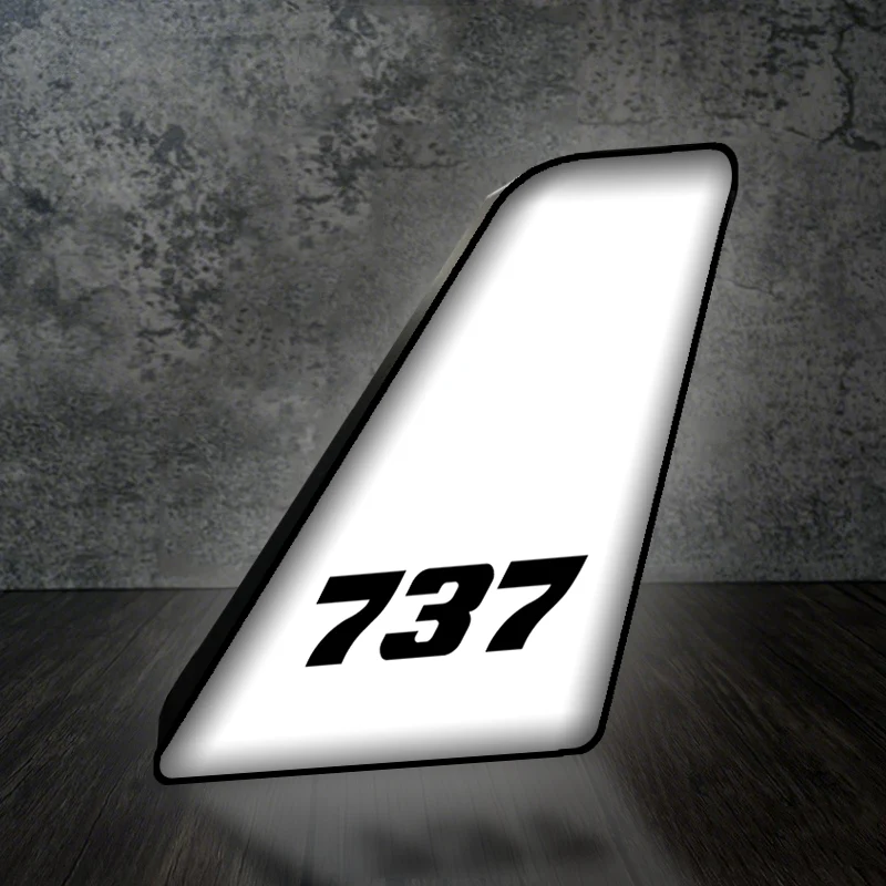 737 Flat Text Designed Led Aircraft Tail & 3D Lamp - Image 2