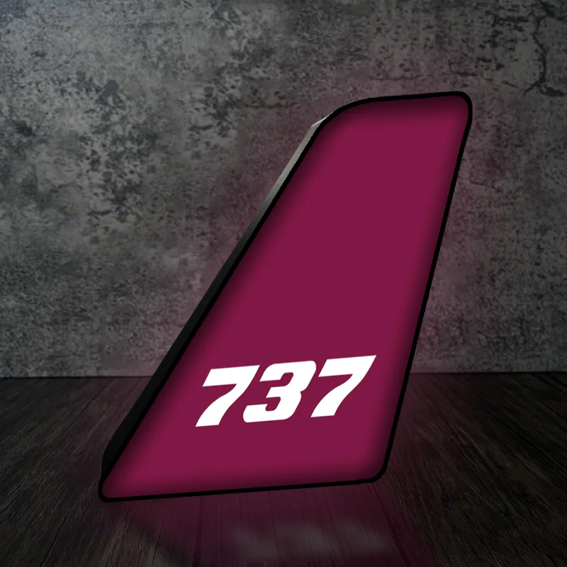 737 Flat Text Designed Led Aircraft Tail & 3D Lamp - Image 9