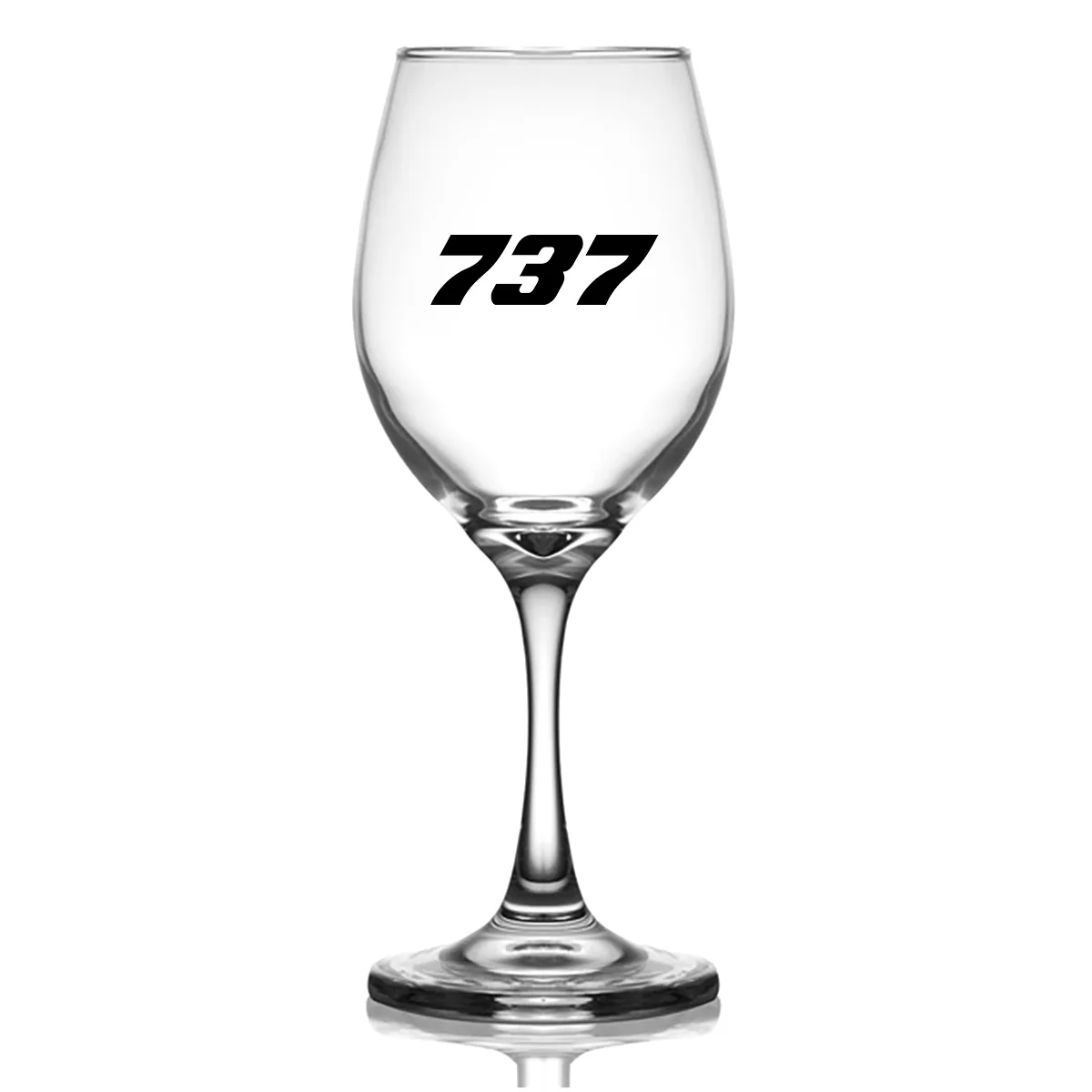 737 Flat Text Designed Wine Glasses - Image 2