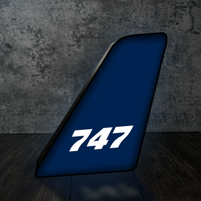 747 Flat Text Designed Led Aircraft Tail & 3D Lamp - Image 8