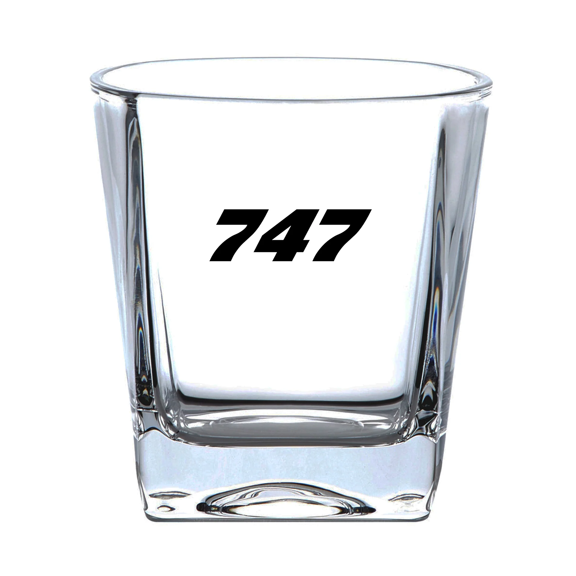 747 Flat Text Designed Whiskey Glass - Image 2