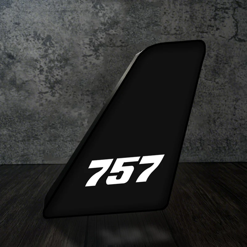 757 Flat Text Designed Led Aircraft Tail & 3D Lamp