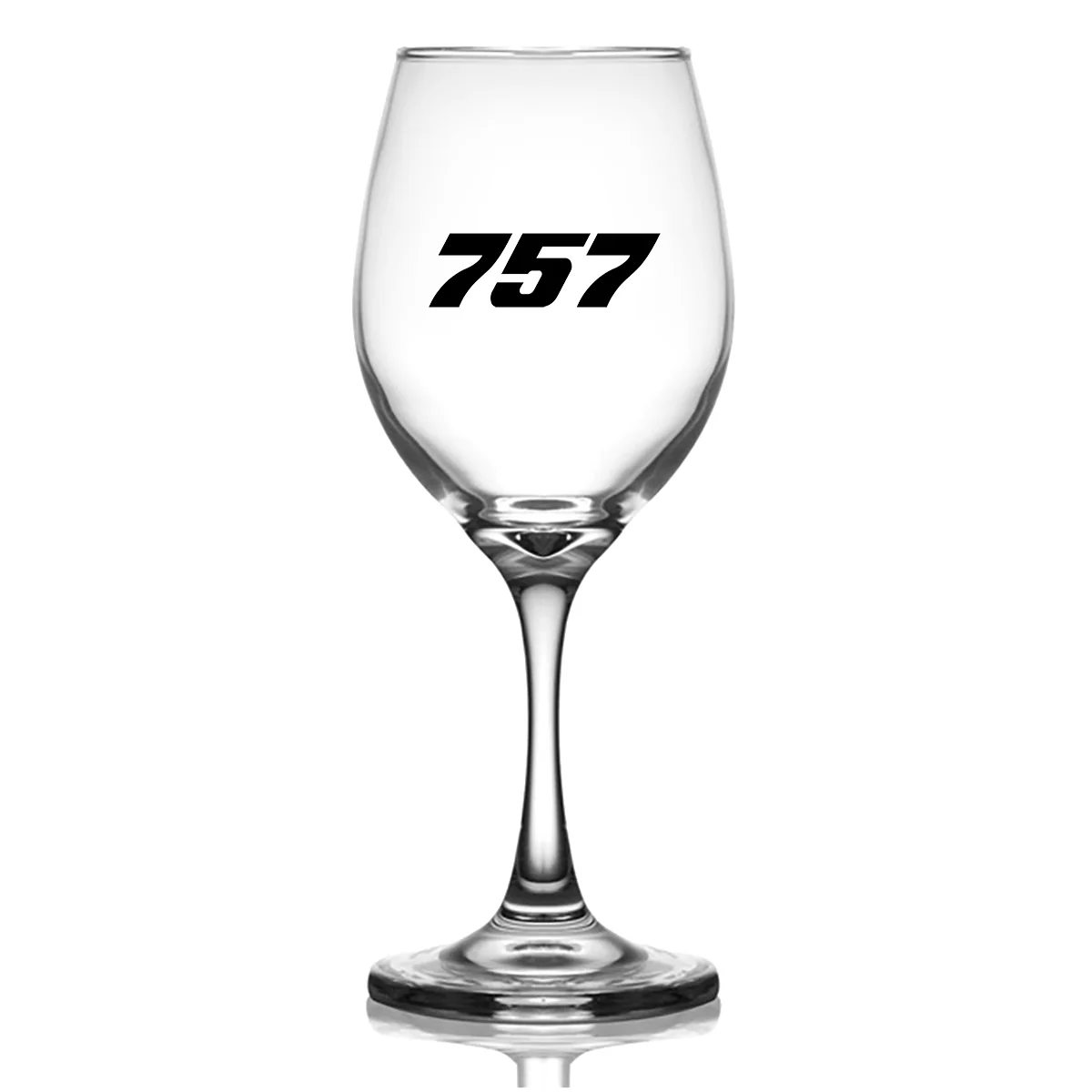 757 Flat Text Designed Wine Glasses - Image 2
