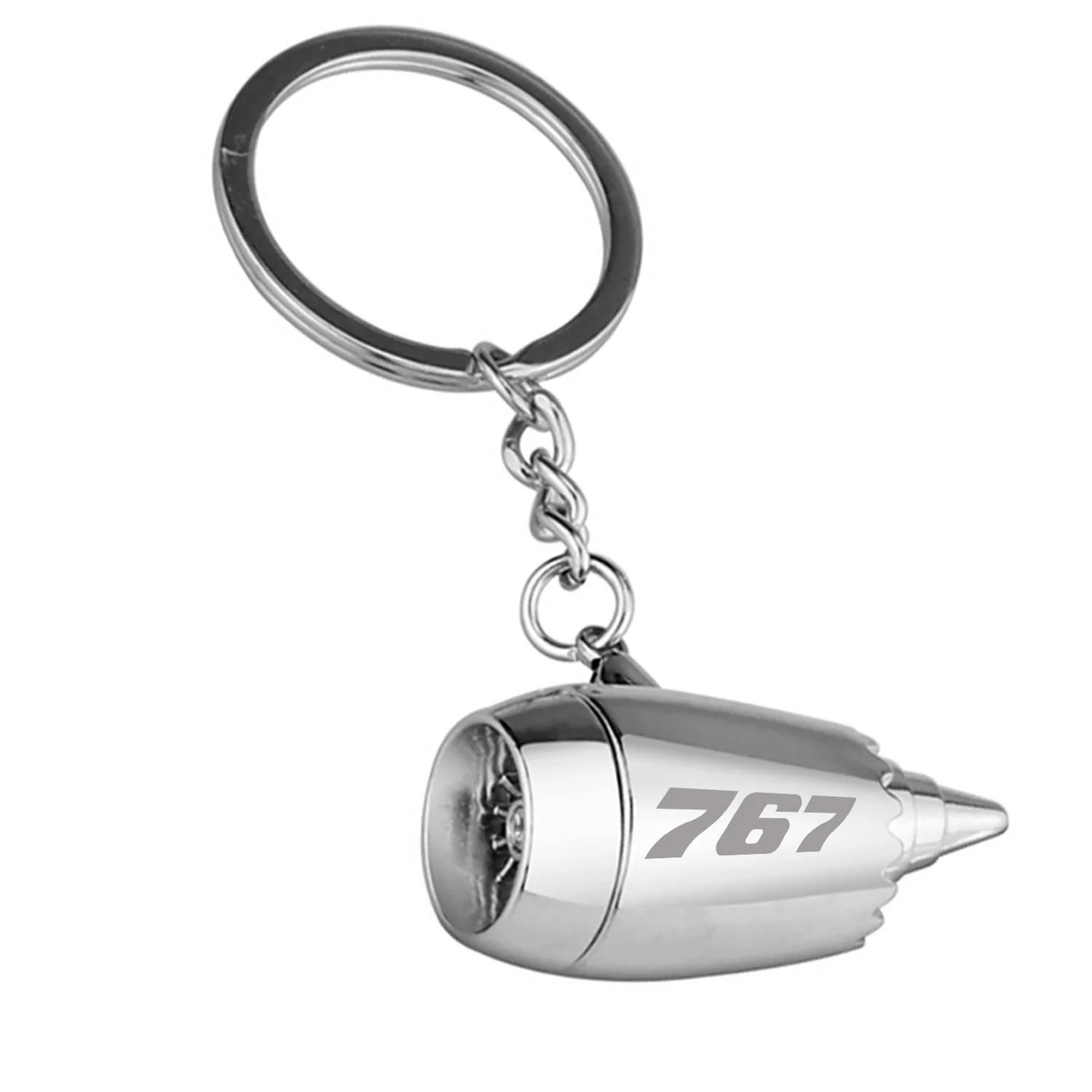 767 Flat Text Jet Engine Turbine Key Chains - Image 4