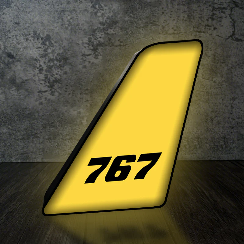 767 Flat Text Designed Led Aircraft Tail & 3D Lamp - Image 3