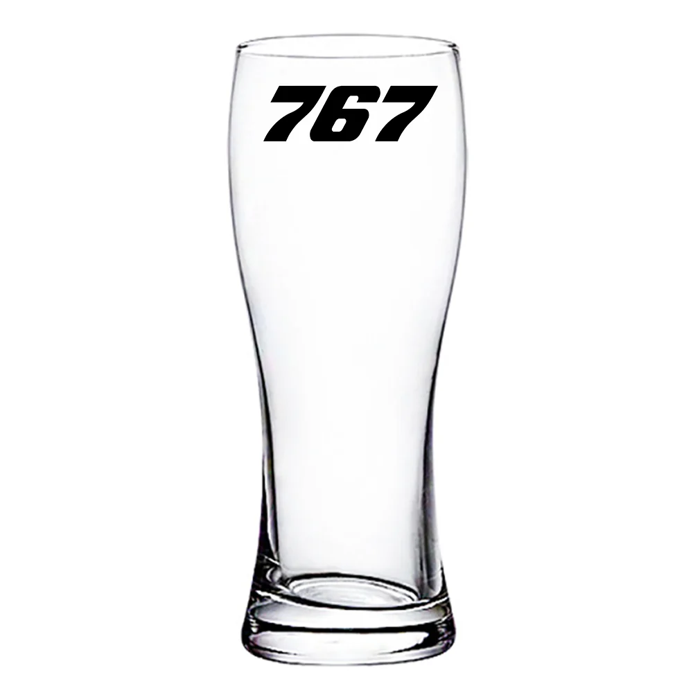 767 Flat Text Designed Pilsner Beer Glasses - Image 2