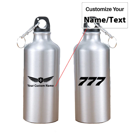 777 Flat Text Designed Thermoses