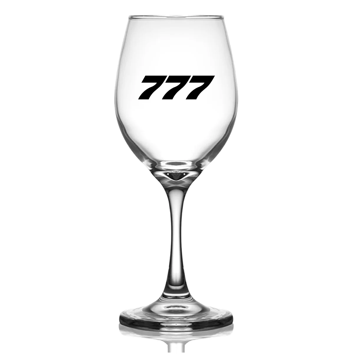 777 Flat Text Designed Wine Glasses - Image 2