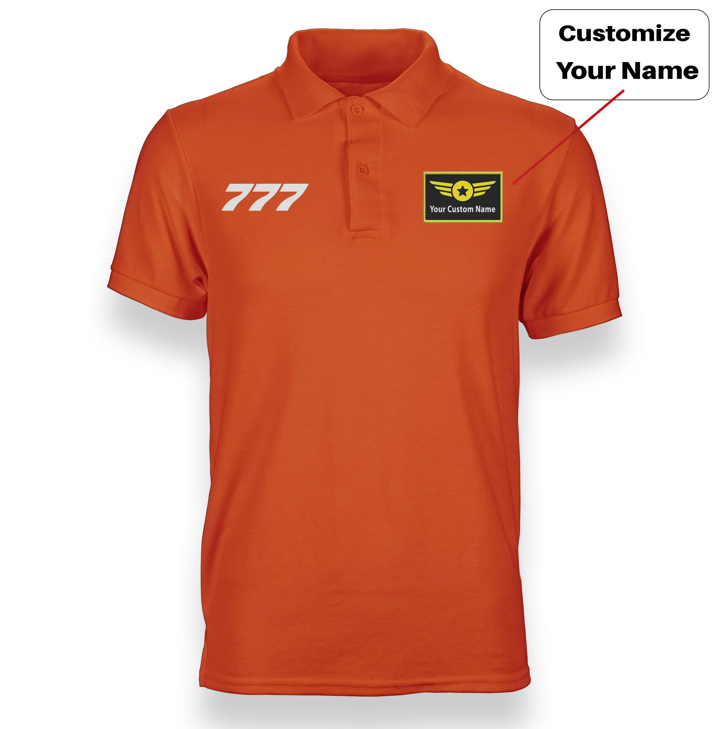 777 Flat Text Designed "WOMEN" Polo T-Shirts - Image 9