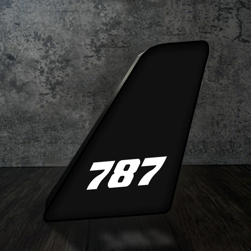 787 Flat Text Designed Led Aircraft Tail & 3D Lamp