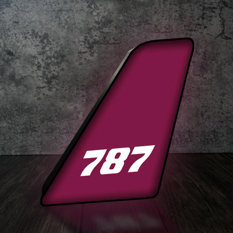 787 Flat Text Designed Led Aircraft Tail & 3D Lamp - Image 9