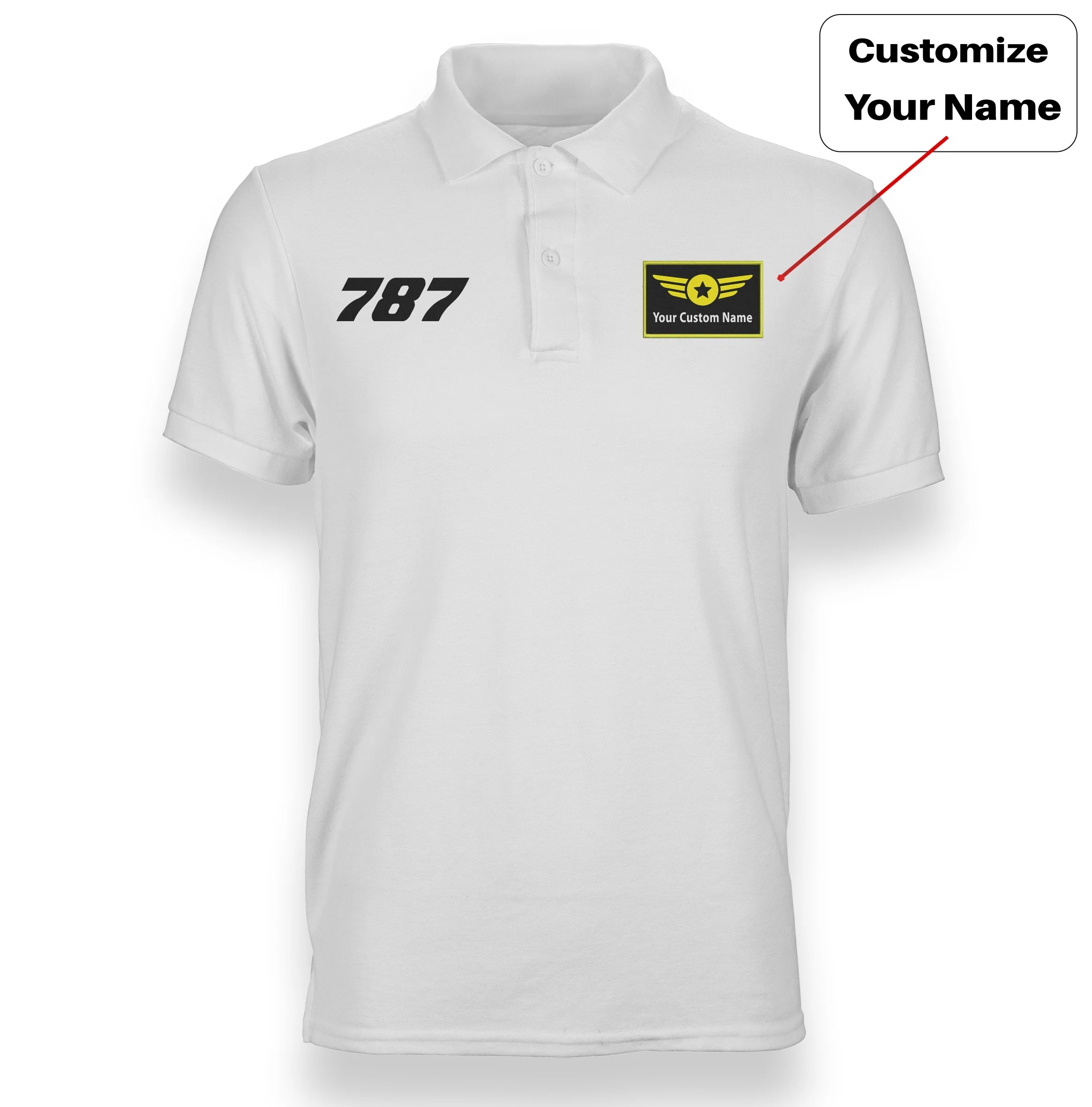 787 Flat Text Designed "WOMEN" Polo T-Shirts - Image 23