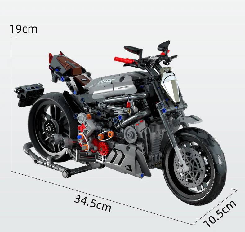 827Pcs 1:8 Scale Italy Diavel For Building Blocks Motorcycle Model - Image 2