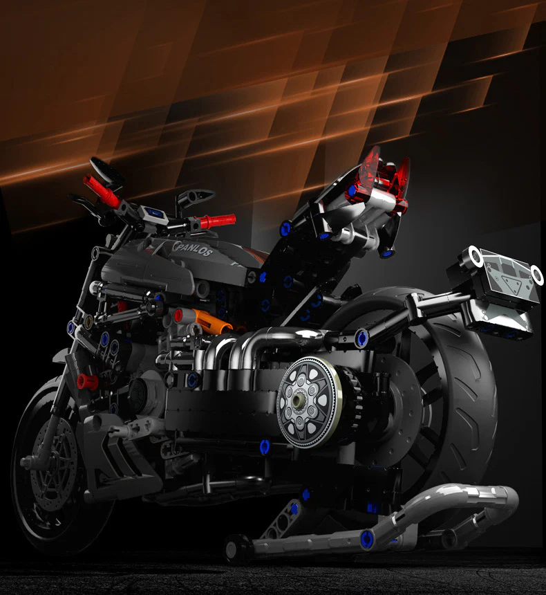 827Pcs 1:8 Scale Italy Diavel For Building Blocks Motorcycle Model - Image 3