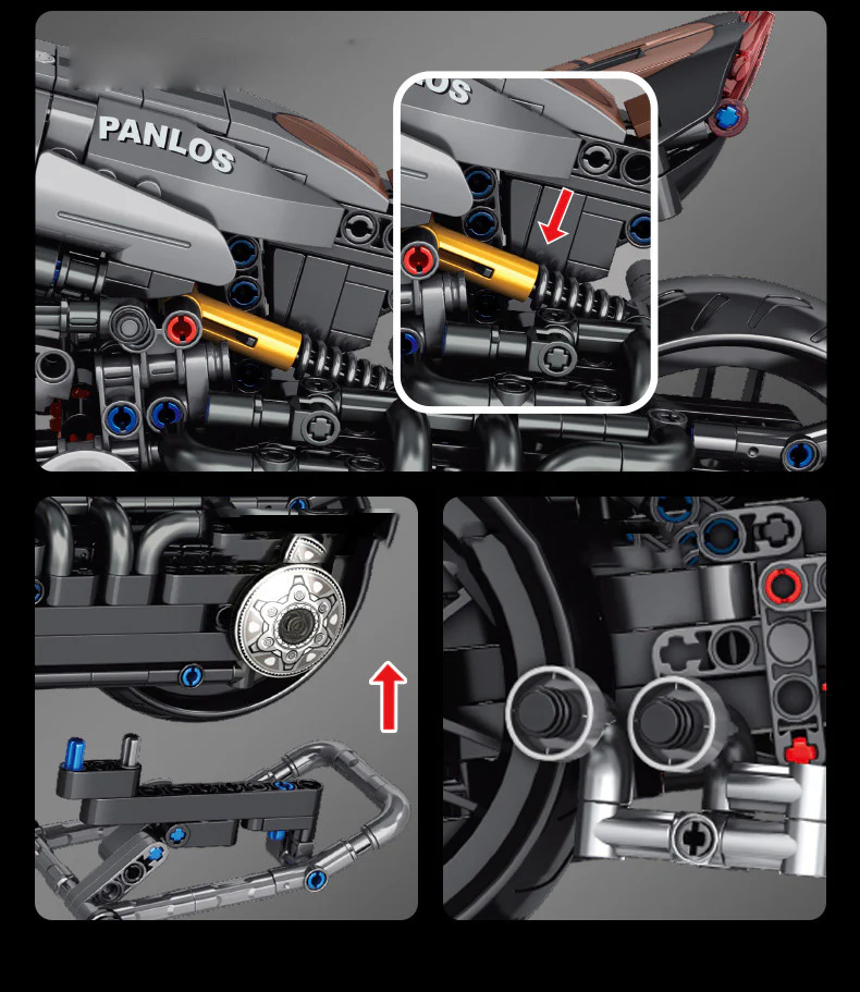 827Pcs 1:8 Scale Italy Diavel For Building Blocks Motorcycle Model - Image 6