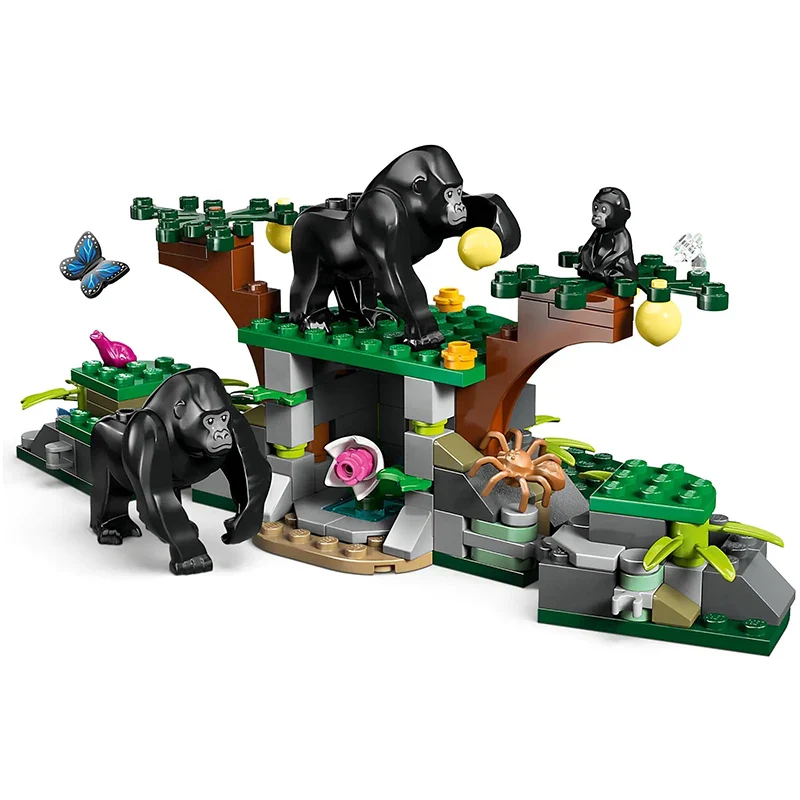 881PCS Jungle Rescue Mission City Jungle Explorer Helicopter Figures Bricks - Image 4