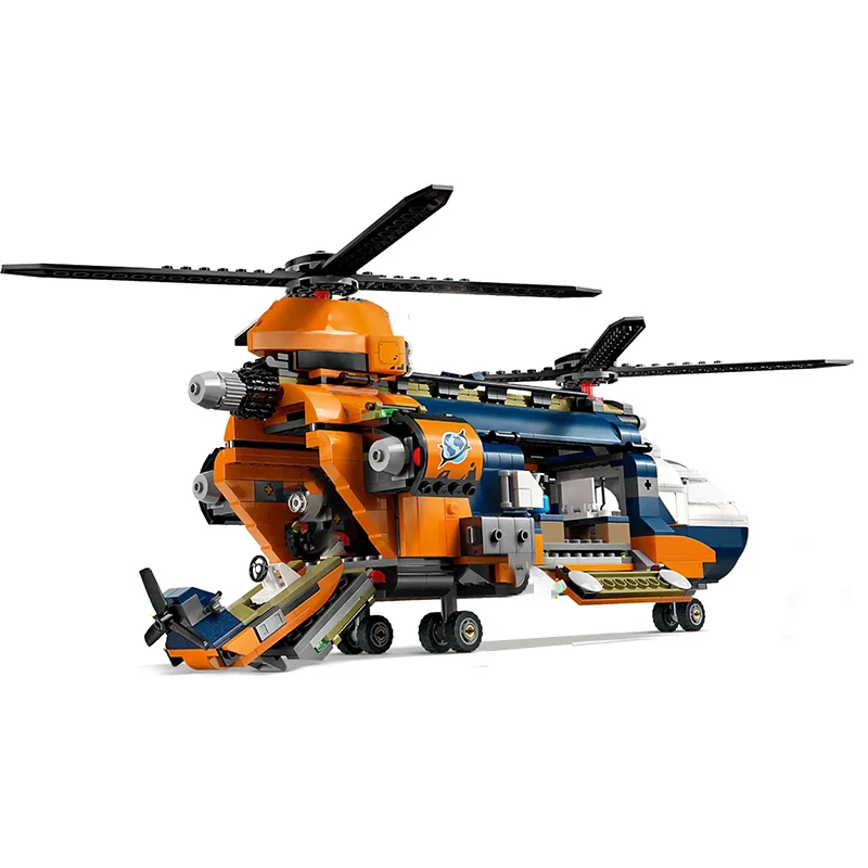 881PCS Jungle Rescue Mission City Jungle Explorer Helicopter Figures Bricks - Image 6