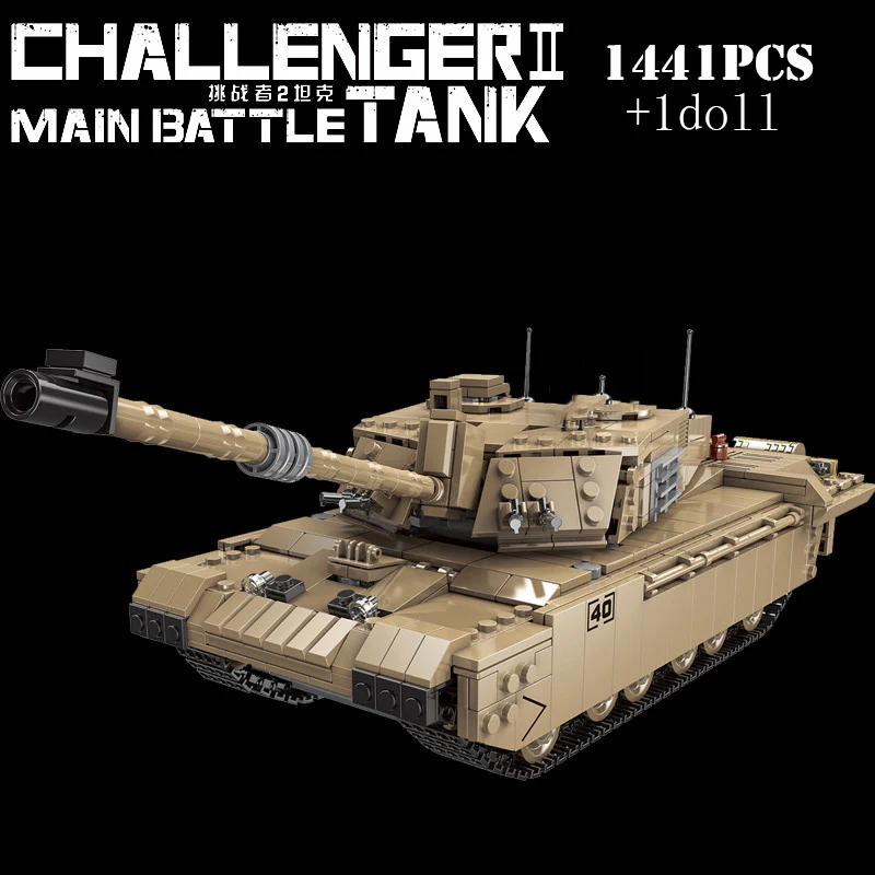 1441PCS Challenger 2 Tank Set Building Block Model