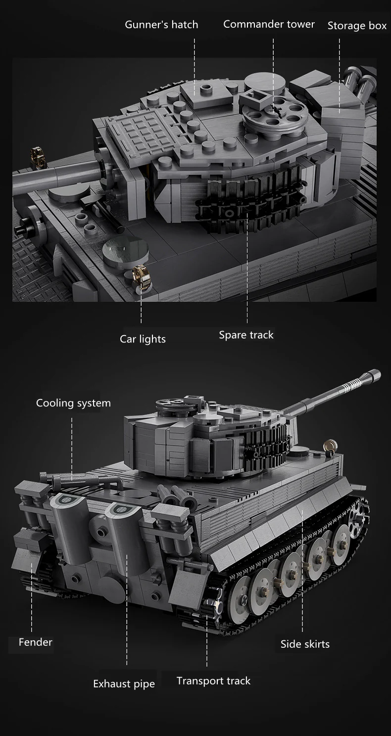 925PCS Remote Control Tiger Tank Set Building Block Model - Image 4