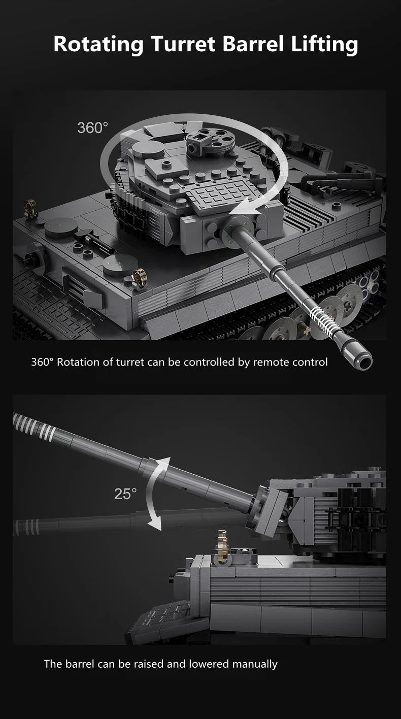 925PCS Remote Control Tiger Tank Set Building Block Model - Image 7