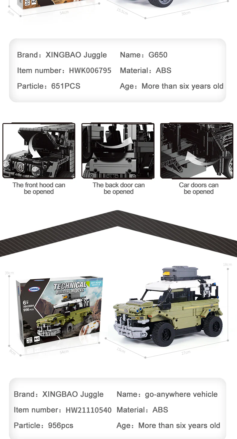 956Pcs Off-road vehicles For RC Building Blocks Car Model - Image 6