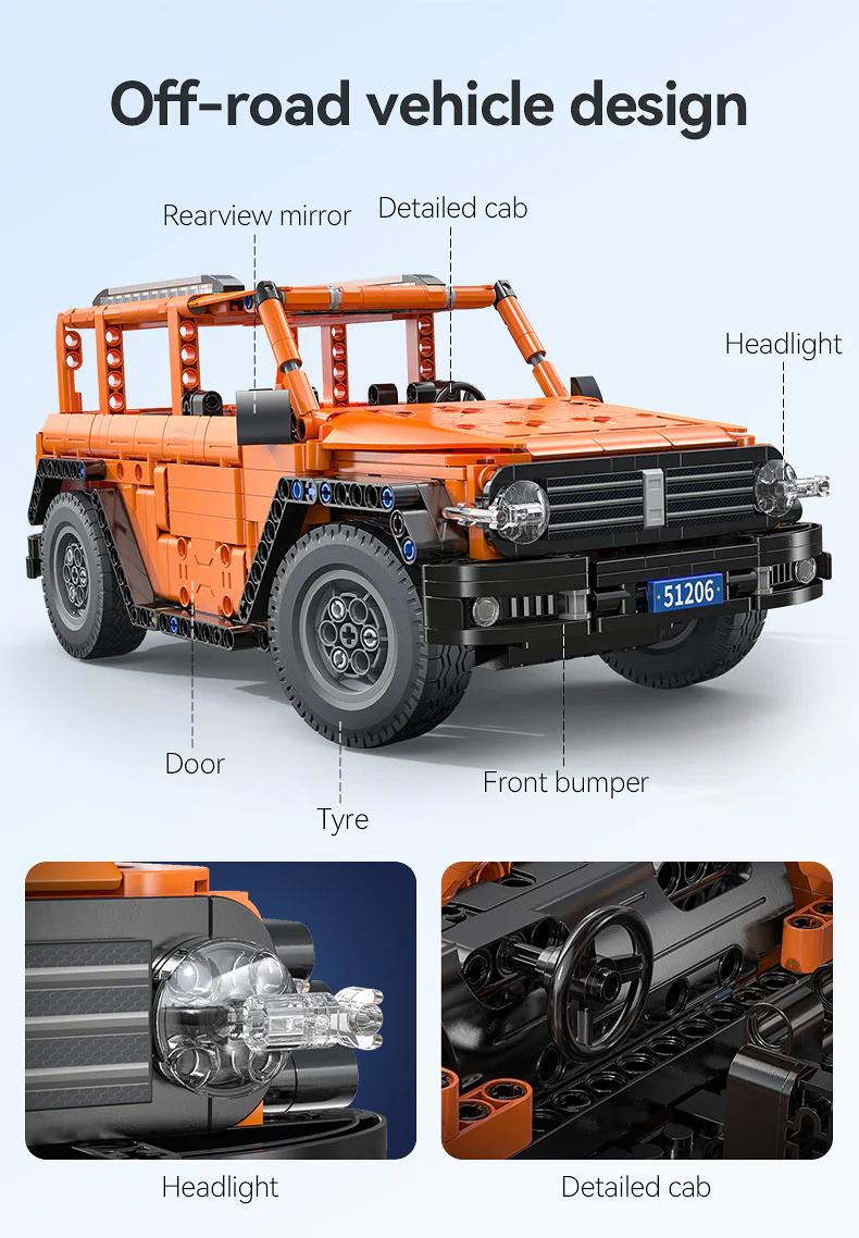 561Pcs Tank off-road vehicle For RC Building Blocks Car Model - Image 4