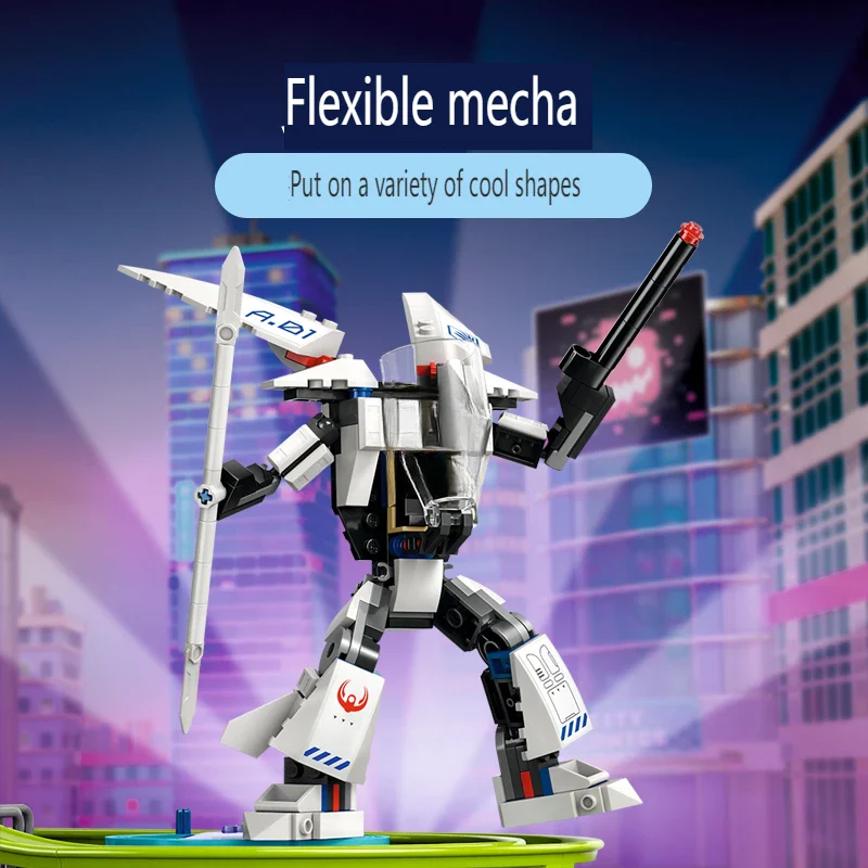986Pcs City Series Robot World Roller Coaster Amusement Park Building Blocks Kids Educational Toys Birthdays Gifts Set - Image 8
