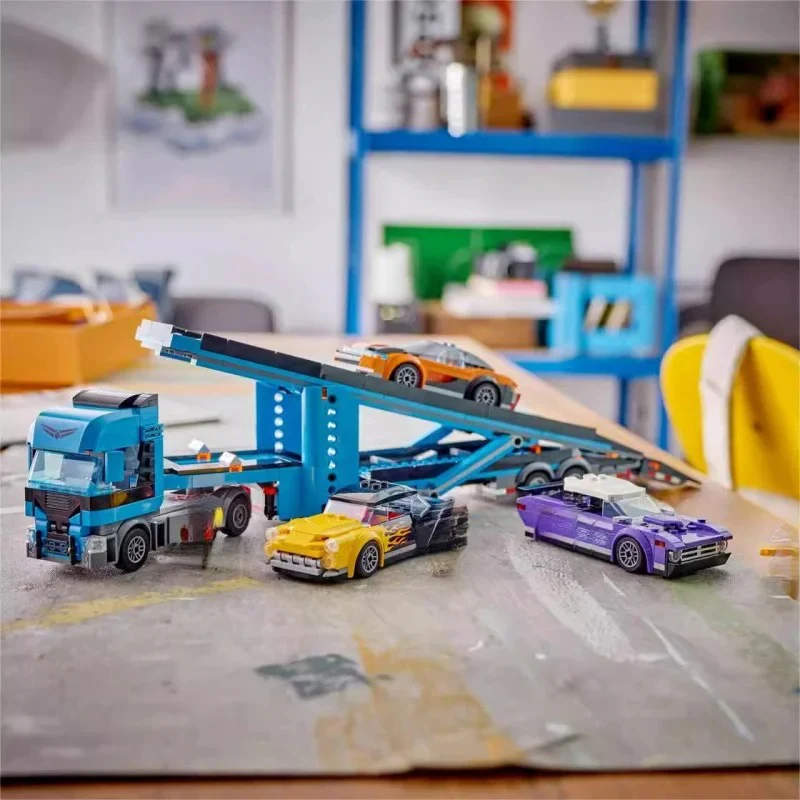 998PCS City Series Sports Car Transport Car Double-decker trailer - Image 7
